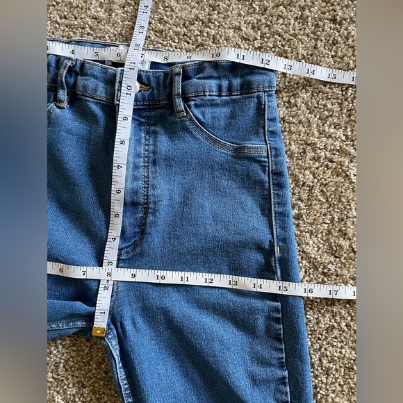 Zara High Rise Jeggings Women’s 6 Blue Medium Wash Super Elastic Pants Skinny - Picture 10 of 12